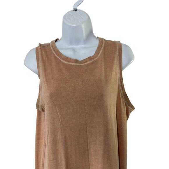 Old Navy Mauve Crewneck Sleeveless T-Shirt Dress Women's Sz Medium Splits - Picture 4 of 6